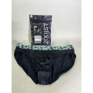 2xist Sexy Sliq Ultra Low Rise Brief Underwear Black Beauty Eames Mens Size L